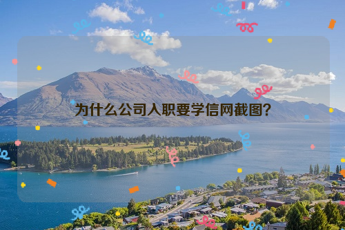 为什么公司入职要学信网截图？