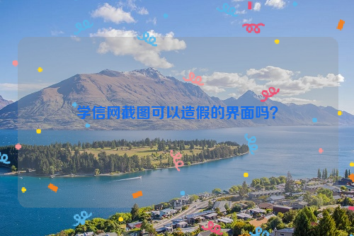 学信网截图可以造假的界面吗？