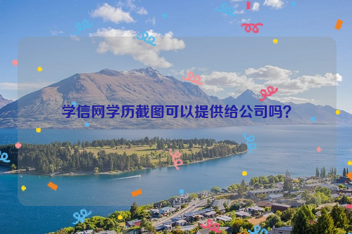 学信网学历截图可以提供给公司吗？