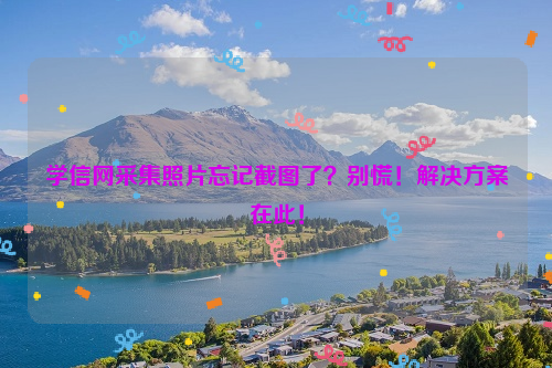 学信网采集照片忘记截图了？别慌！解决方案在此！